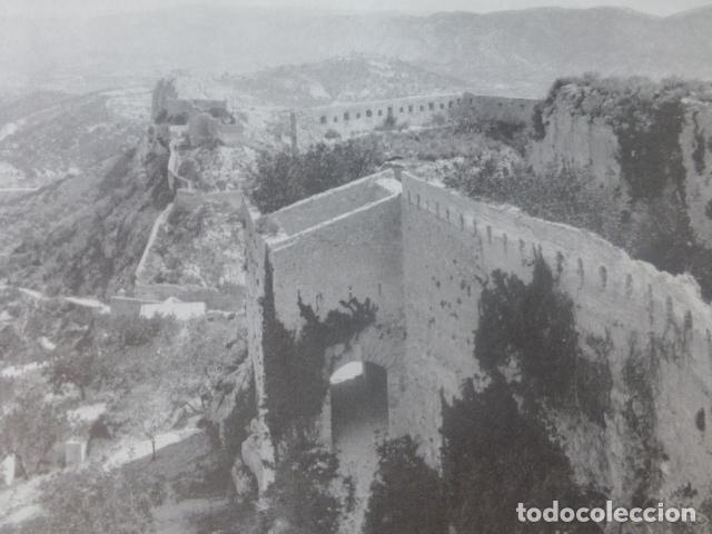 Coleccionismo: JATIVA VALENCIA CASTILLO ANTIGUA LAMINA HUECOGRABADO A&Ntilde;OS 40