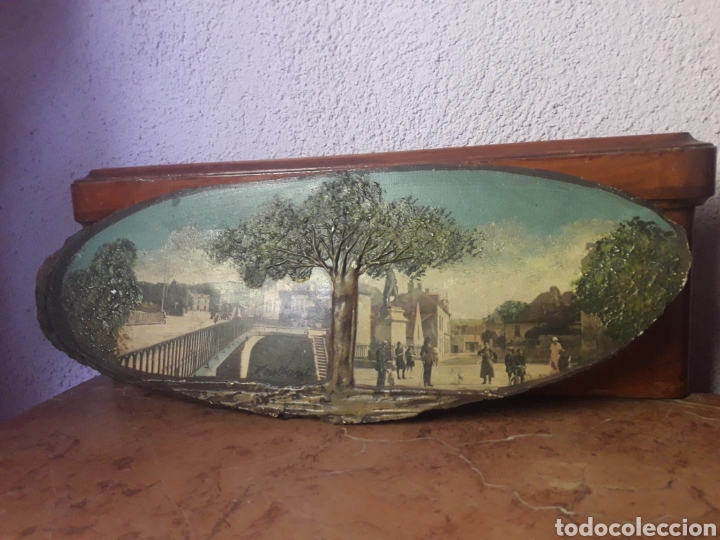 Sammeln: Recuerdo en madera Montbard Borgonya Costa de Oro Bourgogne Franche Comt&eacute; Francia estatua Buffon