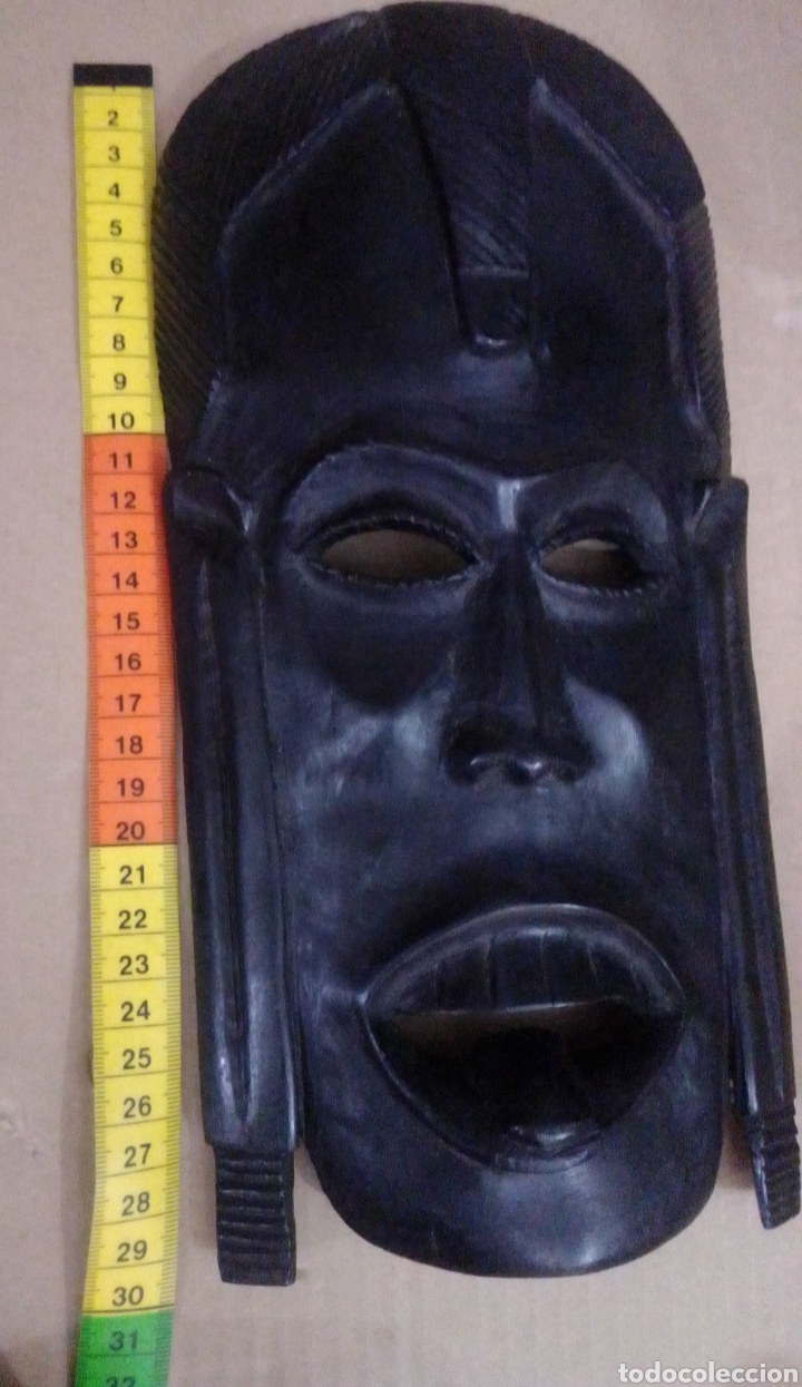 Coleccionismo: Mascara africana de madera de &eacute;bano - Foto 2