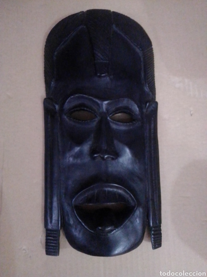 Coleccionismo: Mascara africana de madera de &eacute;bano - Foto 1