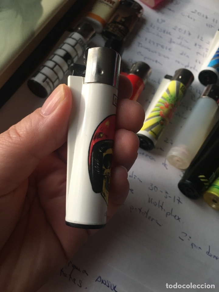 Coleccionismo: Mechero CLIPPER CALAVERA CON CASCO - Foto 3