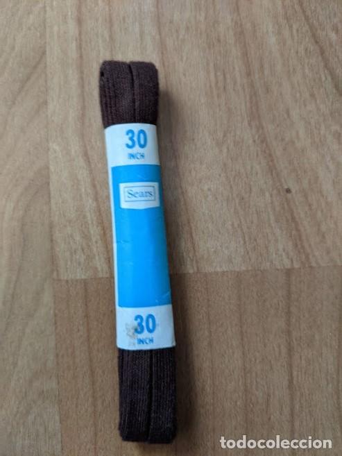 Colecionismo: PAR DE CORDONES PLANOS COLOR MARR&Oacute;N 75 CM
