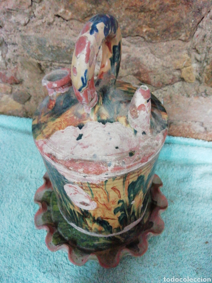 Coleccionismo: Botijo de cer&aacute;mica vitrificada - Foto 2