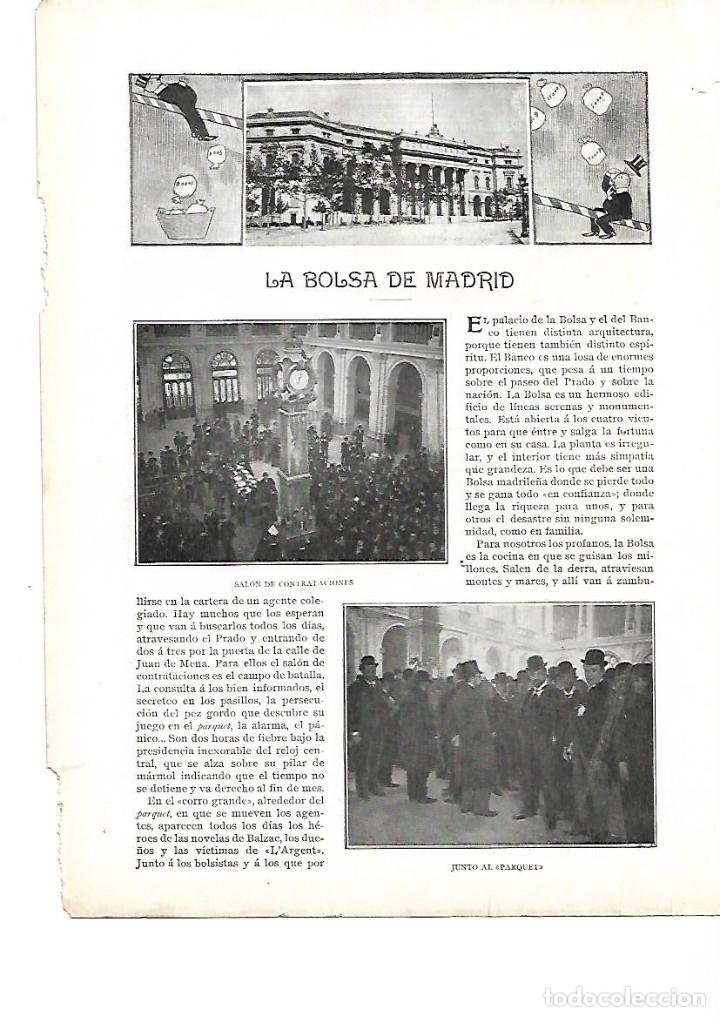 Collecting paper: A&Ntilde;O 1903 RECORTE PRENSA LA BOLSA DE MADRID CORREDORES DE COMERCIO TELEGRAFO DE LA BOLSA