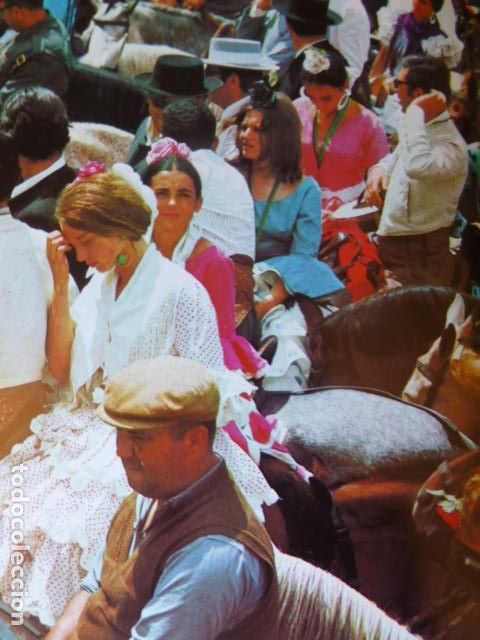Coleccionismo: ROMERIA DEL ROCIO HUELVA ANTIGUA LAMINA HUECOGRABADO