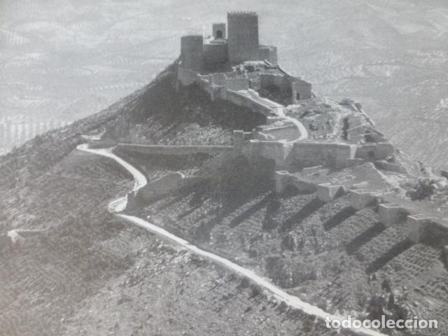 Coleccionismo: JAEN VISTA AEREA DEL CASTILLO ANTIGUA LAMINA HUECOGRABADO A&Ntilde;OS 40