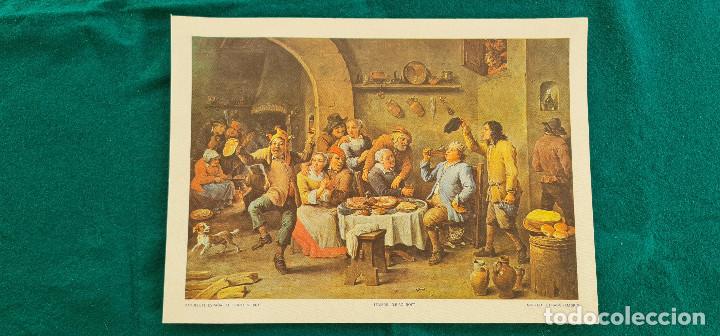 Coleccionismo: LAMINA EN PAPEL DE TELA LE ROI BOIT DE TENIERS - MUSEO DEL PRADO MADRID
