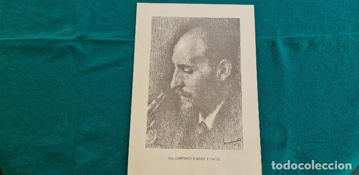 Coleccionismo: LAMINA D. SANTIAGO RAMON Y CAJAL- MAESTROS DE LA MEDICINA ESP. (1971) LAB. MADE - BIOGRAFIA AL DORSO
