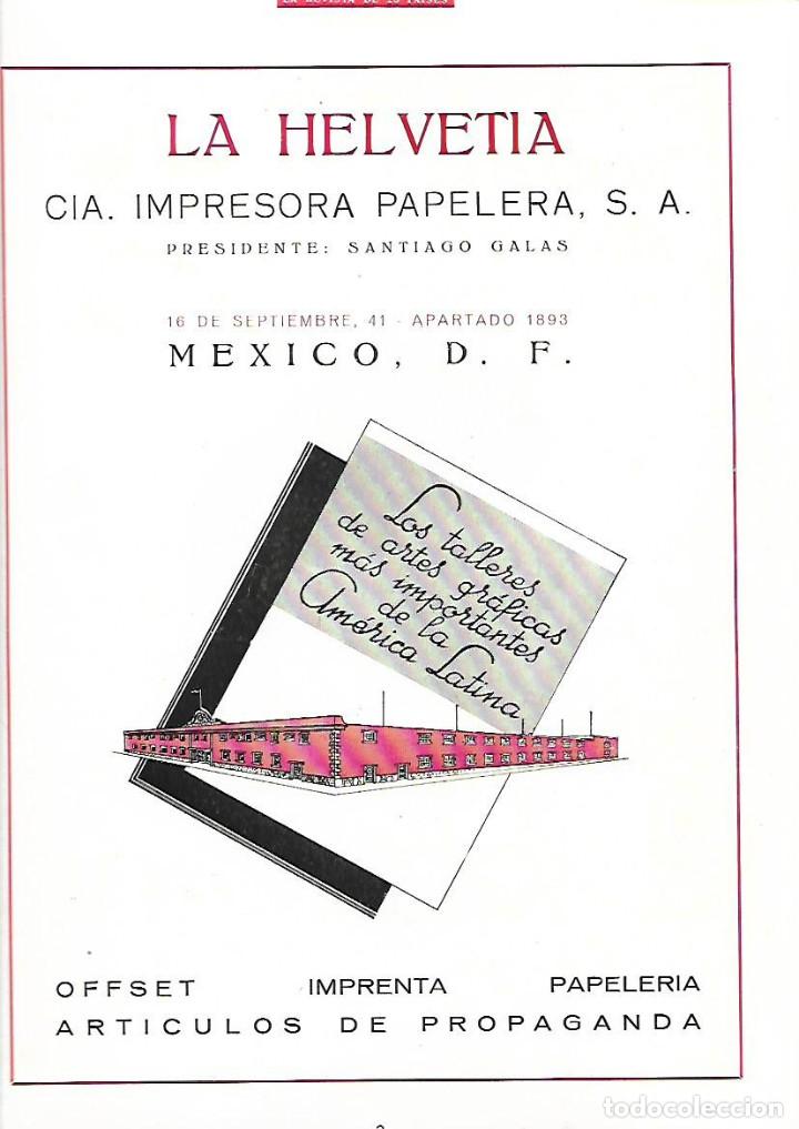 Collecting paper: A&Ntilde;O 1948 RECORTE PRENSA ANUNCIO PUBLICIDAD LA HELVETIA COMPA&Ntilde;IA IMPRESORA PAPELERA MEXICO