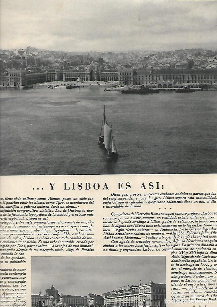 Collectionnisme: A&Ntilde;O 1948 RECORTE PRENSA LISBOA PORTUGAL CALLE CHIADO RUA GARRET PLAZA ROSSIO TEATRO DO&Ntilde;A MARIA II