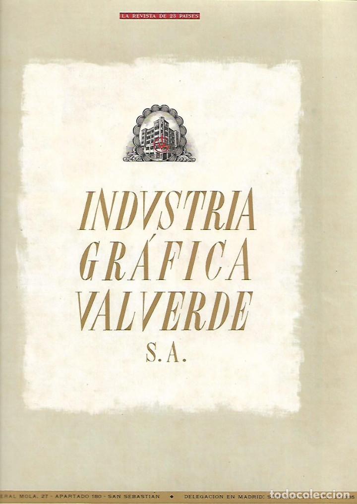 Collectionnisme: A&Ntilde;O 1948 RECORTE PRENSA PUBLICIDAD ANUNCIO INDUSTRIA GRAFICA VALVERDE SAN SEBASTIAN