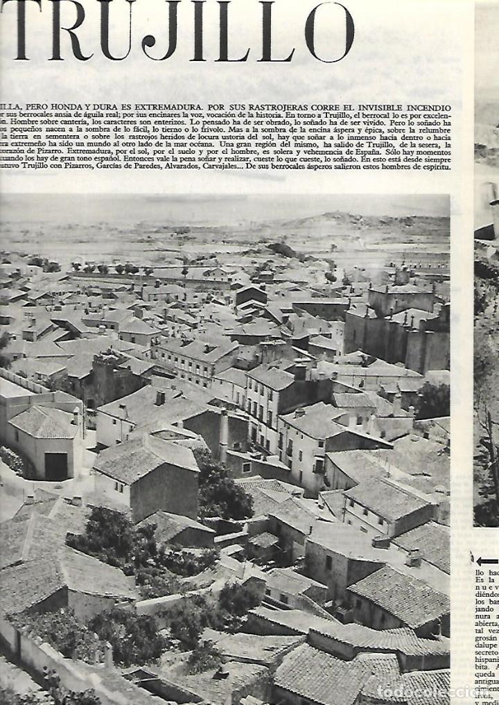 Collectionnisme: A&Ntilde;O 1950 RECORTE PRENSA TRUJILLO EXTREMADURA PLAZA PIZARRO TORRE PALACIO LUIS CHAVES