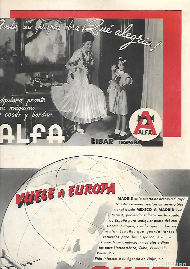 Coleccionismo: A&Ntilde;O 1950 RECORTE PRENSA PUBLICIDAD MAQUINA DE COSER Y BORDAR ALFA EIBAR