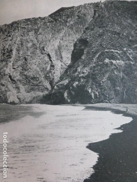 Collezionismo: PLAYA DE VALLEHERMOSO LA GOMERA ANTIGUA LAMINA HUECOGRABADO