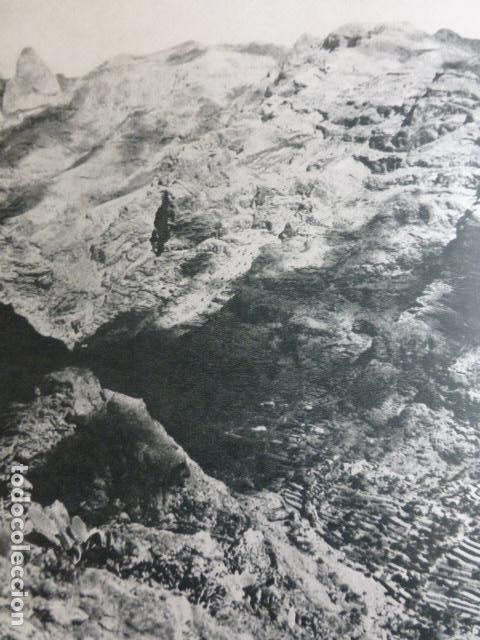 Collezionismo: BARRANCO DE IMADA LA GOMERA ANTIGUA LAMINA HUECOGRABADO