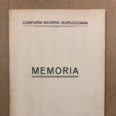 Coleccionismo: COMPAÑÍA NAVIERA GUIPUZCOANA. MEMORIA DDL EJERCICIO DEL AÑO 1928.. Lote 286512318