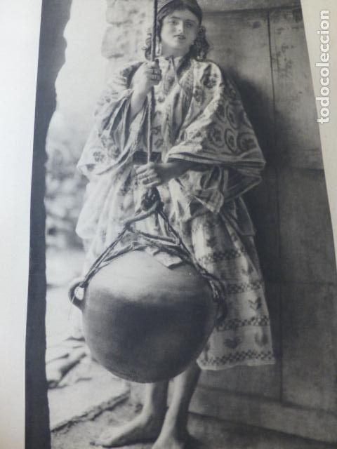 Collecting paper: AFRICA ESPA&Ntilde;OLA RIFE&Ntilde;A EN SU ADUAR ANTIGUA LAMINA HUECOGRABADO A&Ntilde;OS 40