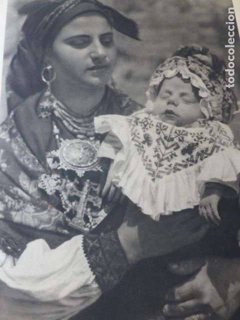 Sammelleidenschaft Papier: ALIJA DE LOS MELONES LEON MUJER ANTIGUA LAMINA HUECOGRABADO A&Ntilde;OS 40