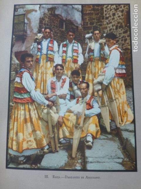 Coleccionismo: ANGUIANO LA RIOJA DANZANTES ANTIGUA LAMINA HUECOGRABADO A&Ntilde;OS 40