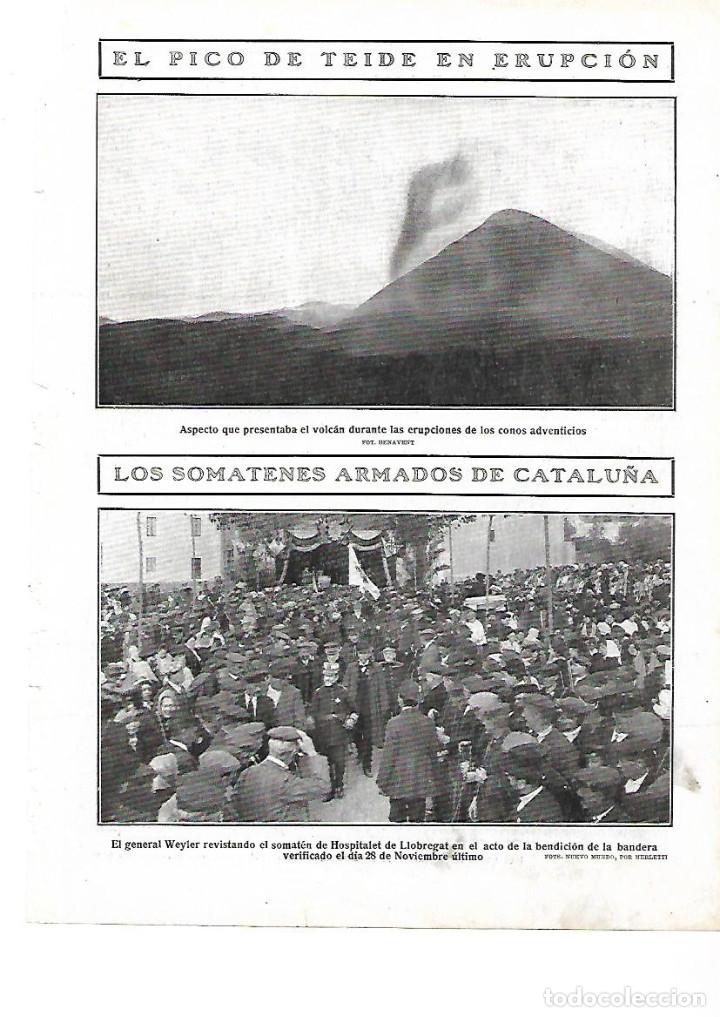 Coleccionismo: A&Ntilde;O 1909 RECORTE PRENSA GENERAL WEYLER BENDICION BANDERA SOMATEN DE HOSPITALET DE LLOBREGAT BCNA