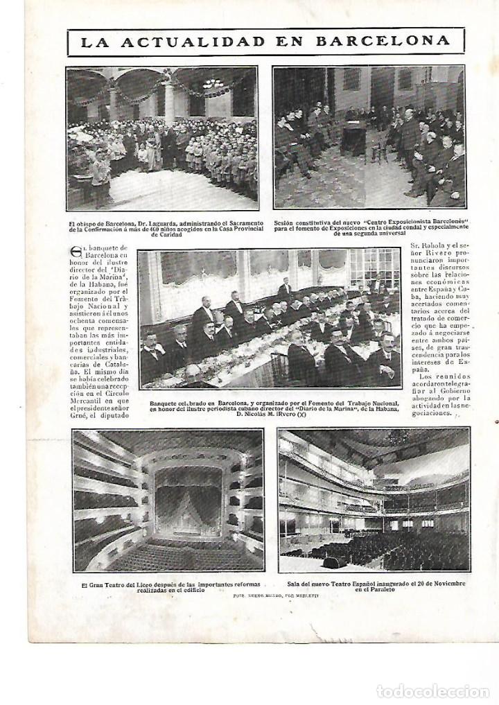 Coleccionismo: A&Ntilde;O 1909 RECORTE PRENSA REFORMAS TEATRO DEL LICEO BARCELONA Y NUEVO TEATRO ESPA&Ntilde;OL