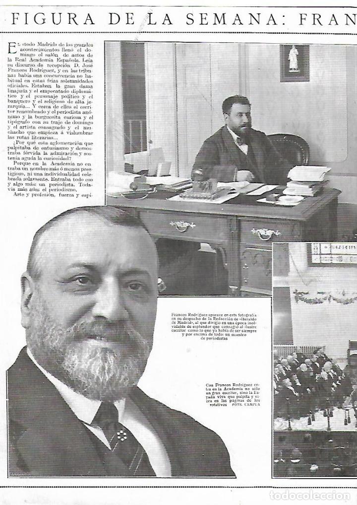 Collectionnisme: A&Ntilde;O 1924 RECORTE PRENSA FRANCOS RODRIGUEZ ACADEMICO REAL ACADEMIA ESPA&Ntilde;OLA