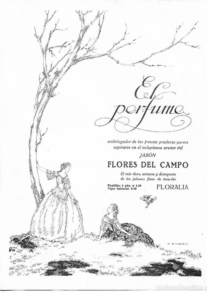 Coleccionismo: A&Ntilde;O 1924 RECORTE PRENSA PUBLICIDAD JABON EL PERFUME FLORES DEL CAMPO PERFUMERIA FLORALIA