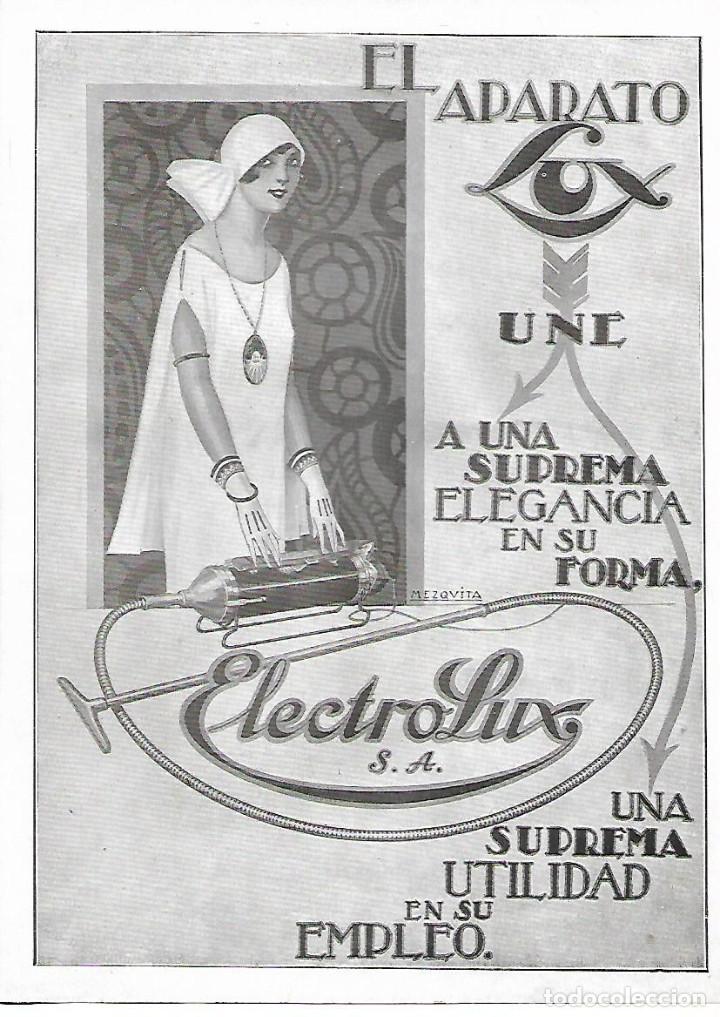 Collezionismo: A&Ntilde;O 1924 RECORTE PRENSA PUBLICIDAD ELECTROLUX ELECTRODOMESTICOS ASPIRADORA DIBUJO MEZQUITA LIMPIEZA