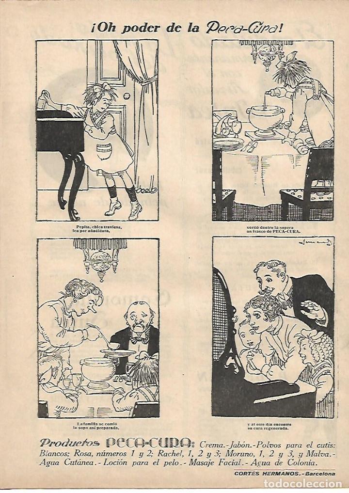 Collectionnisme: A&Ntilde;O 1924 RECORTE PRENSA PUBLICIDAD PRODUCTO PECA CURA PERFUMERIA CORTES HERMANOS BARCELONA PECA-CURA
