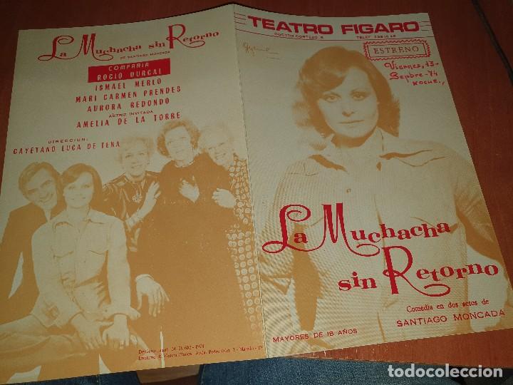 Coleccionismo: La muchacha sin retorno, teatro figaro, rocio durcal, triptico 22 x 14