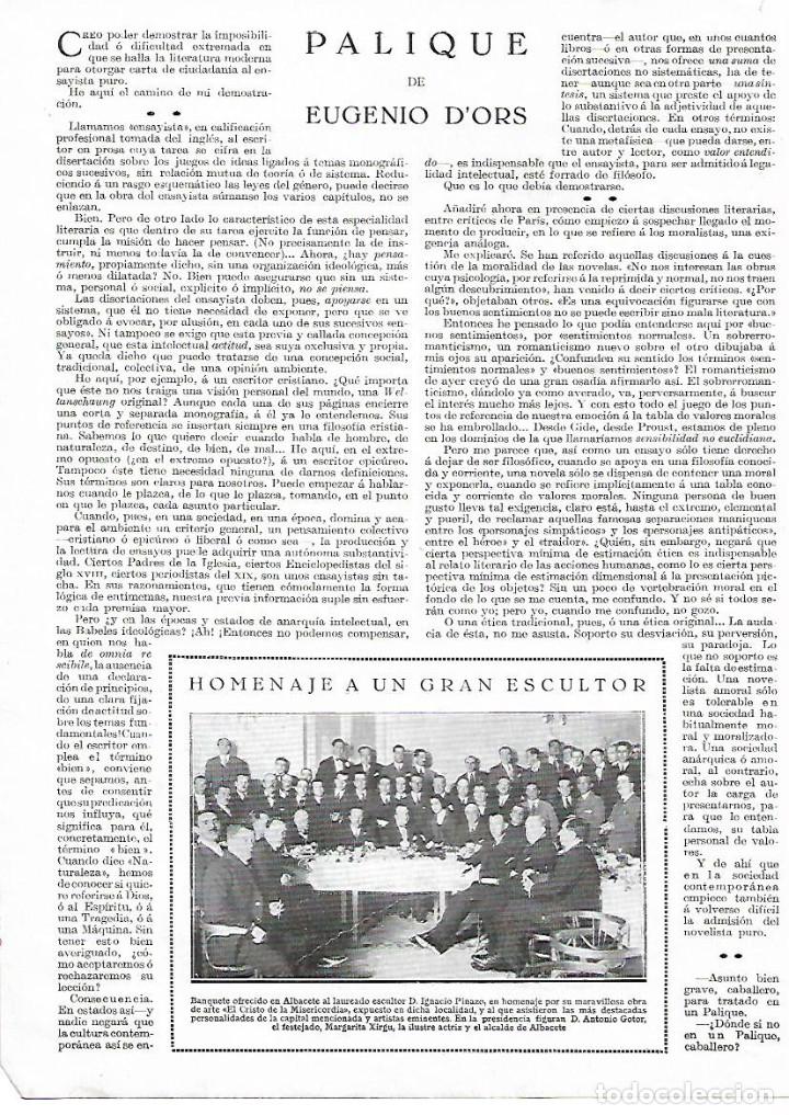 Collectionnisme: A&Ntilde;O 1924 RECORTE PRENSA ALBACETE BANQUETE HOMENAJE ESCULTOR IGNACIO PINAZO CRISTO DE LA MISERICORDIA