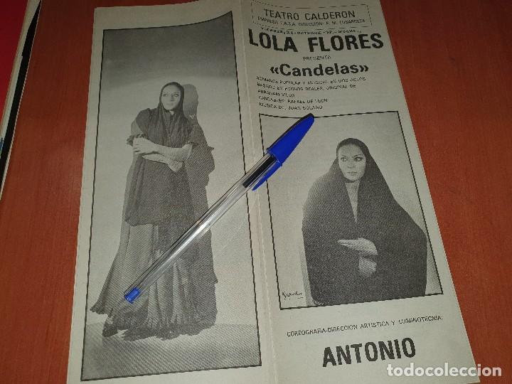 Coleccionismo: Lola flores, candelas, programa teatro calderon, 1977