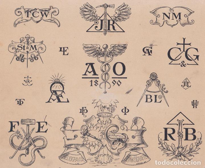 Collectionnisme: LAMINA DE LOGOS ANTIGUOS DE LABORATORIOS FARMACEUTICOS &ndash; (24,5X20,2)