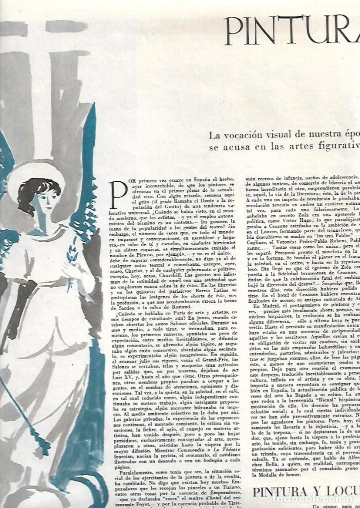 Colecionismo: A&Ntilde;O 1955 RECORTE PRENSA PINTURA Y ESCULTURA POR EUGENI D'ORS TEXTO DE LA 1&ordf; BIENAL