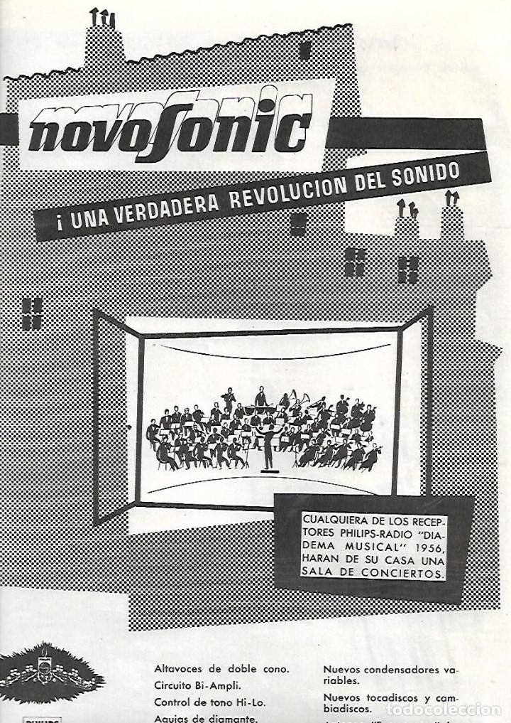 Colecionismo: A&Ntilde;O 1955 RECORTE PRENSA PUBLICIDAD NOSONIC PHILIPS RADIO 1956 REVOLUCION DEL SONIDO