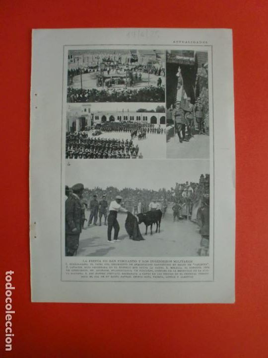 Collectionnisme: LA FIESTA D SAN FERNANDO Y LOS INGENIEROS MILITARES GUADALAJARA LARACHE MELILLA RIO MARTIN 14/6/1925