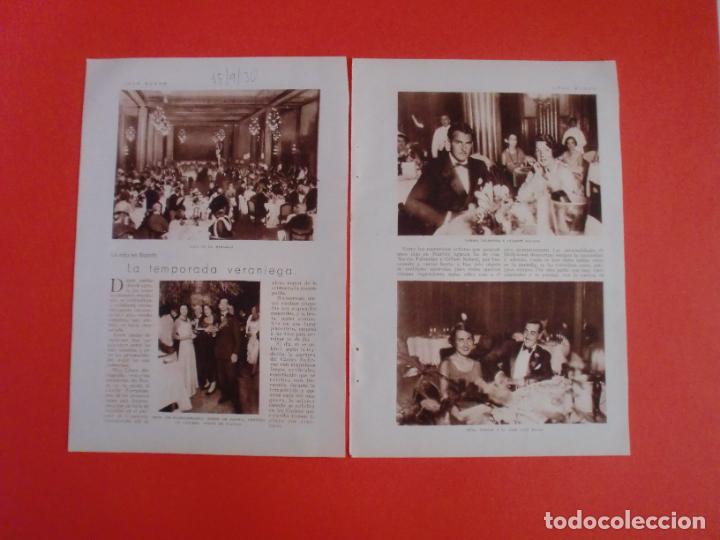Colecionismo: LA TEMPORADA VERANIEGA EN BIARRITZ 15/9/1930