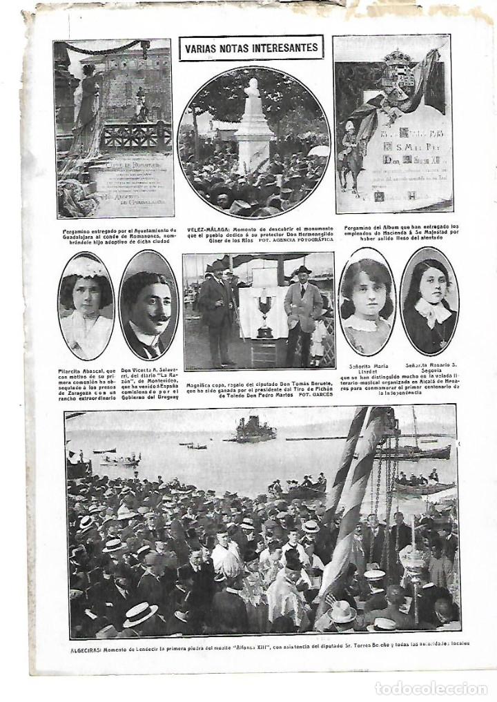 Coleccionismo: A&Ntilde;O 1913 RECORTE PRENSA PERGAMINO ENTREGADO AL CONDE DE ROMANONES POR EL AYUNTAMIENTO DE GUADALAJARA