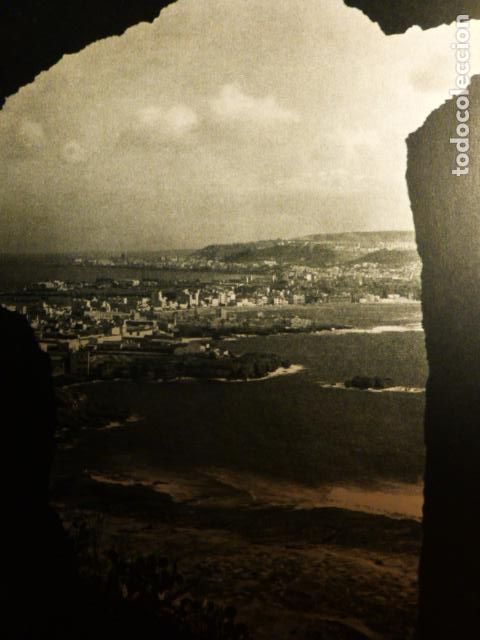 Collezionismo: LAS PALMAS DE GRAN CANARIA VISTA PLAYA DE LAS CANTERAS ANTIGUA LAMINA HUECOGRABADO