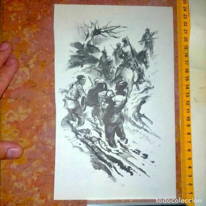 Coleccionismo: Antiguo recorte de publicaci&oacute;n de libro ilustraci&oacute;n dibujo coleccionistas de caballos equitacion
