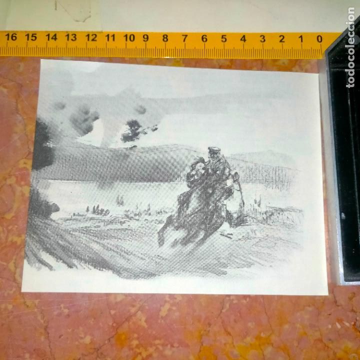 Coleccionismo: Antiguo recorte de publicaci&oacute;n de libro ilustraci&oacute;n dibujo coleccionistas de caballos equitacion