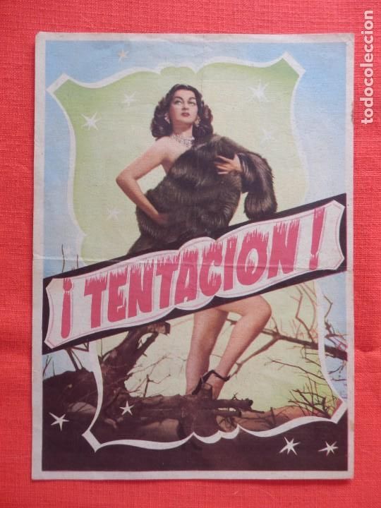 Coleccionismo: &iexcl;Tentacion! programa teatro Calder&oacute;n 1951 compa&ntilde;&iacute;a de revistas con Mar&iacute;a de los Angeles Santana