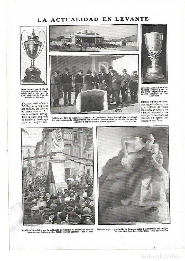 Colecionismo: A&Ntilde;O 1912 RECORTE PRENSA ESCULTURA VALENCIA MONUMENTO HOMENAJE ESCRITOR JOSE PEREZ MARTINON