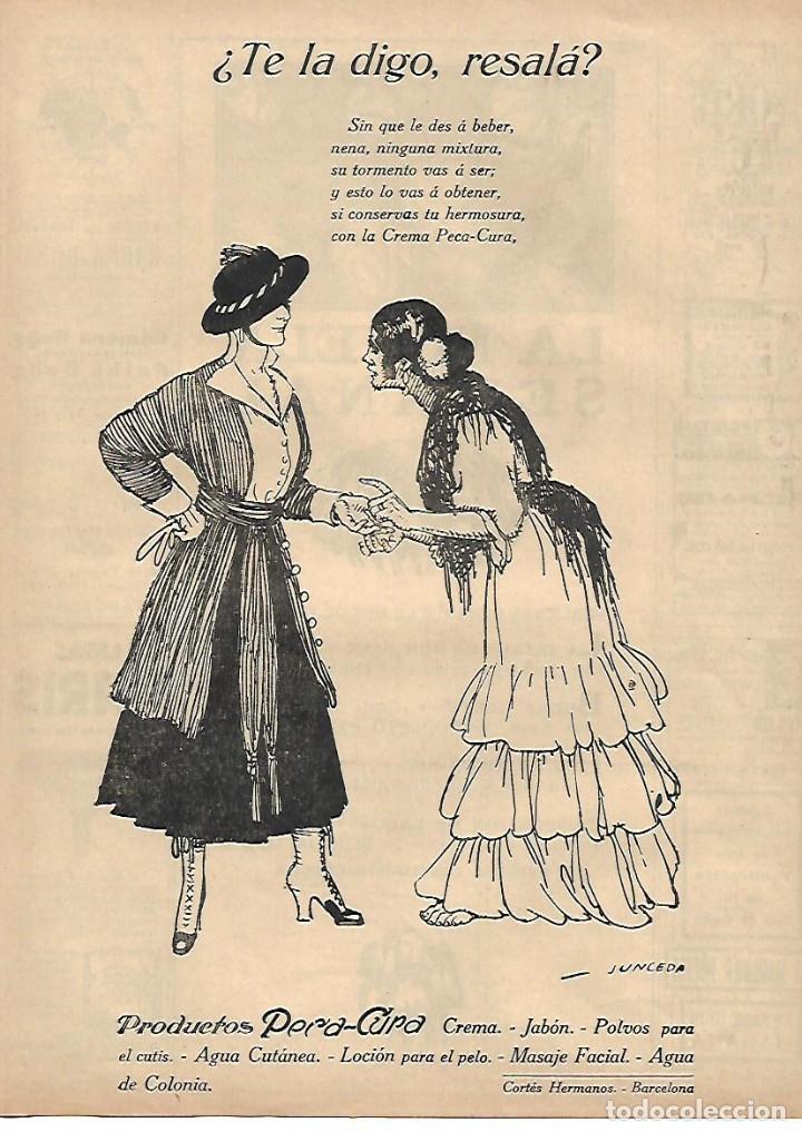 Colecionismo: &Ntilde;O 1924 PUBLICIDAD PRODUCTO PECA CURA PERFUMERIA CORTES HERMANOS BARCELONA PECA-CURA DIBUJO JUNCEDA