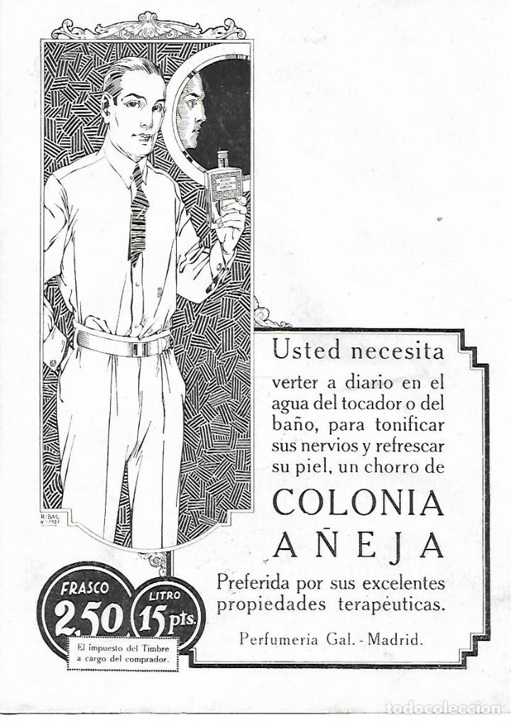 Coleccionismo: A&Ntilde;O 1924 RECORTE PRENSA PUBLICIDAD COLONIA A&Ntilde;EJA PERFUMERIA GAL MADRID