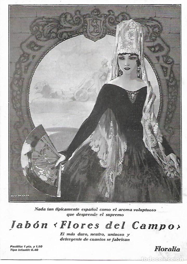Colecionismo: A&Ntilde;O 1924 RECORTE PRENSA PUBLICIDAD JABON FLORES DEL CAMPO PERFUMERIA FLORALIA