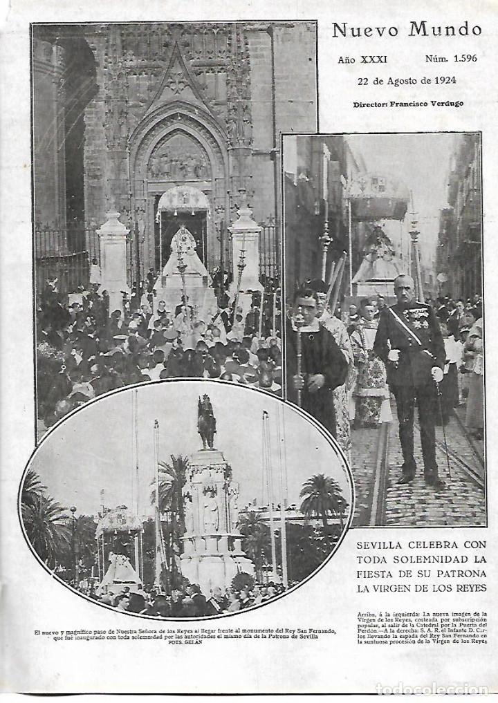 Collecting paper: A&Ntilde;O 1924 RECORTE PRESA SEVILLA FIESTAS DE SU PATRONA LA VIRGEN DE LOS REYES NUEVO PASO IMAGEN