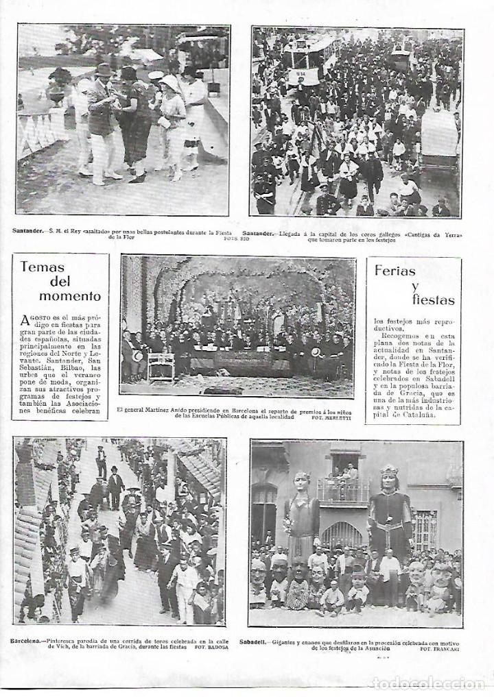 Coleccionismo: A&Ntilde;O 1924 RECORTE PRENSA FIESTAS SANTANDER LLEGADA COROS GALLEGOS CANTIGAS DA TERRA