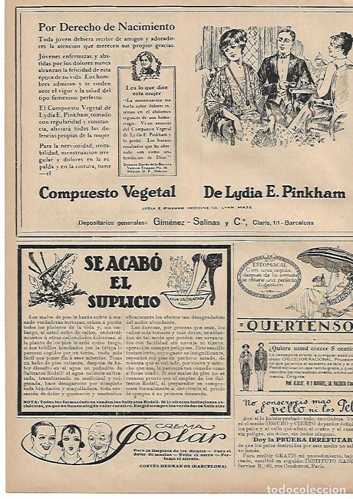 Colecionismo: A&Ntilde;O 1924 RECORTE PRENSA PUBLICIDAD COMPUESTO VEGETAL DE LYDIA PINKHAM GIMENEZ SALINAS BACELONA