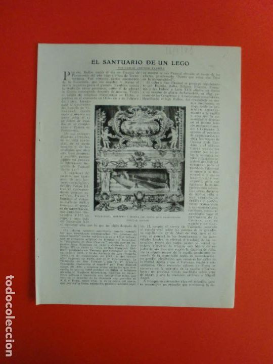 Colecionismo: EL CONVENTO DE SAN PASCUAL BAILON VILLARREAL - 16/1/1921
